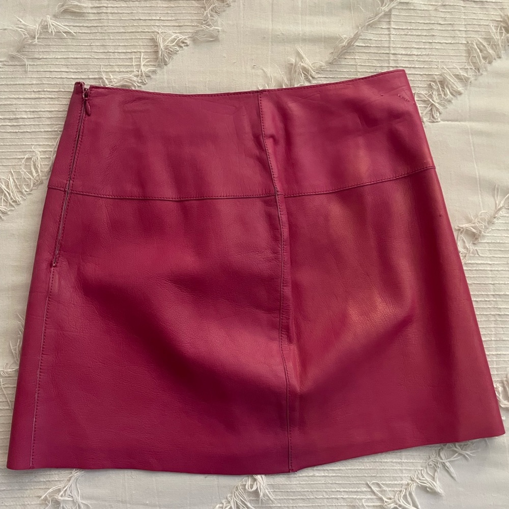 Maxima Wilsons Pink Leather Skirt